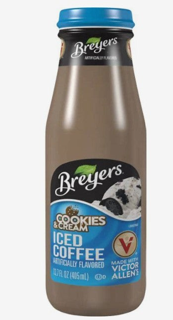 Breyers Cookies & Cream Iced Coffee Glass Bottle 405ml (USA)