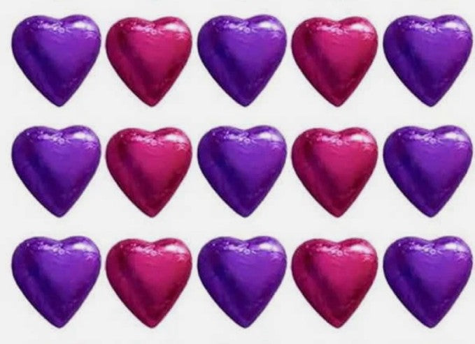 Pink and Purple Princess Chocolate Hearts 150g (USA)