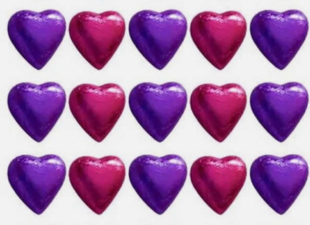 Pink and Purple Princess Chocolate Hearts 150g (USA)