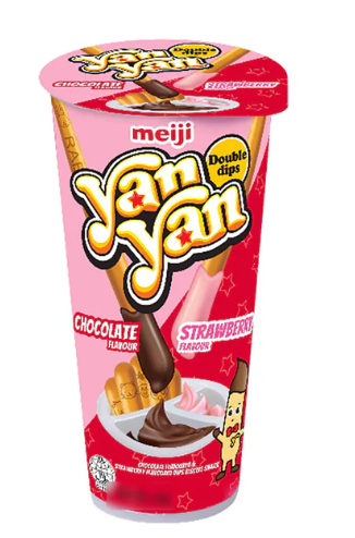 Meiji Yan Yan Chocolate/ Strawberry Dip Sticks 44g (JP)