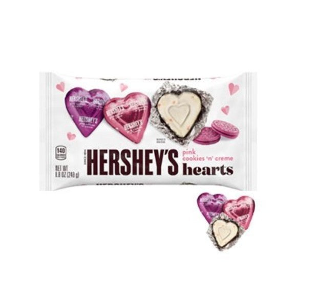 Hershey's Pink Cookies N Cream Heart Bag 249g (USA) (PRE-SALE)