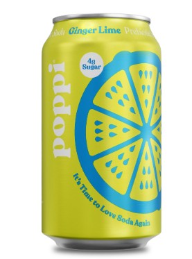Poppi Ginger Lime Prebiotic Soda 355ml (USA)