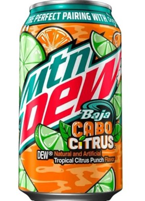 Mountain Dew Baja Blast Cabo Citrus Soda Can 355ml (USA)