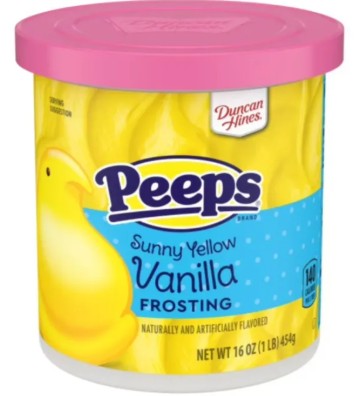 Peeps Duncan Hines Sunny Yellow Vanilla Frosting 456g (USA)
