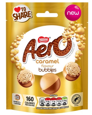 Nestle Aero Caramel Bubbles 92g (UK)