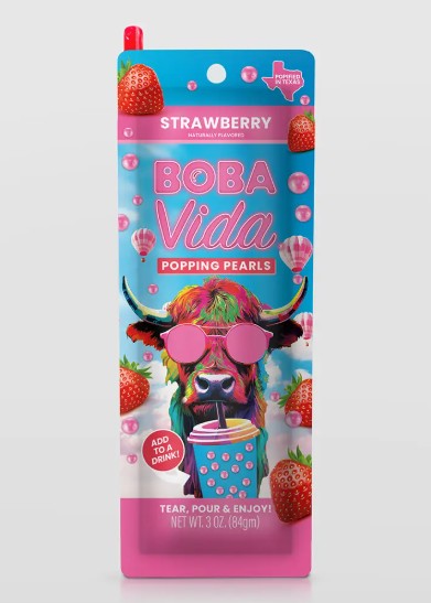 BobaVida Popping Boba- Summer Strawberry 84g (USA)