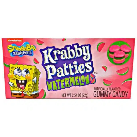 Spongebob Gummy Krabby Patties Watermelon Theatre Box 72g (USA)