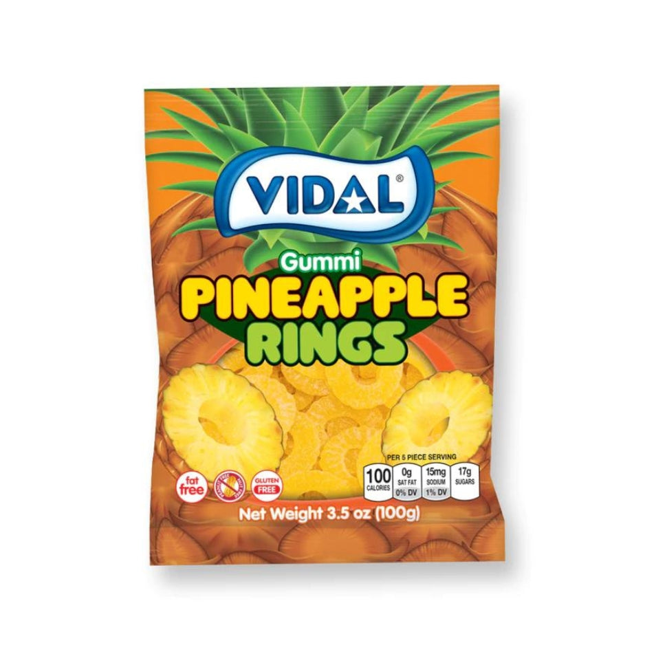 Vidal Pineapple Rings 100g (USA)
