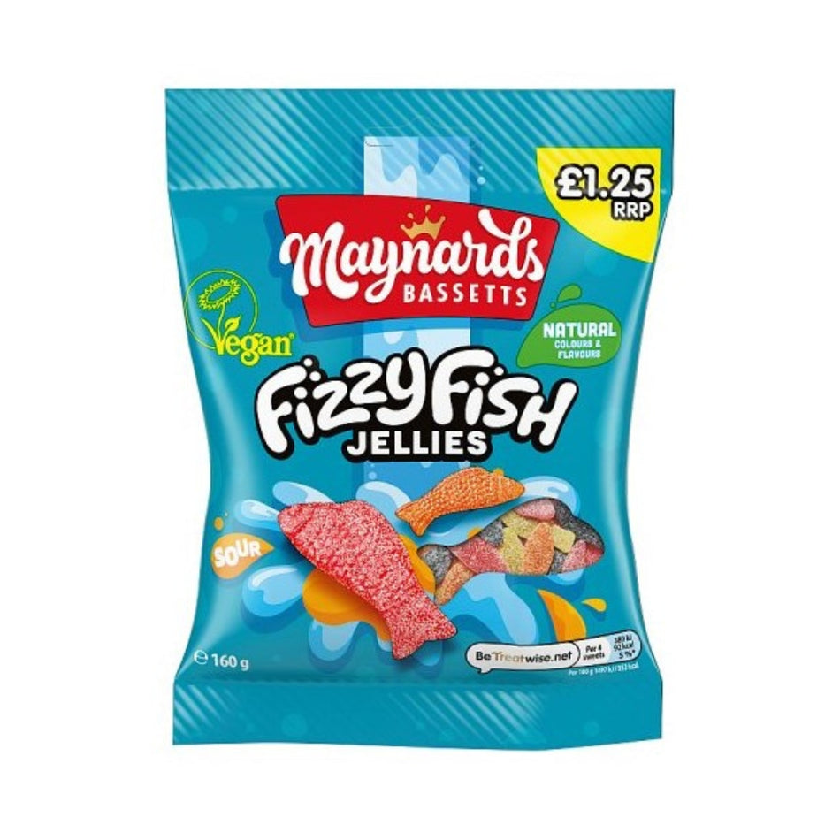 Maynards Bassetts Fizzy Fish 160g (UK)