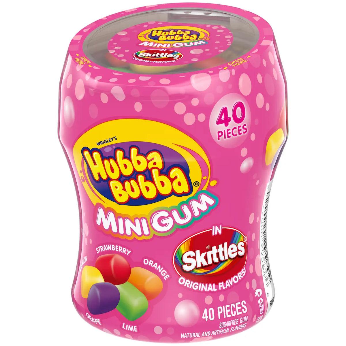 Hubba Bubba Sugar Free Skittles Gum 40 Pc (USA)