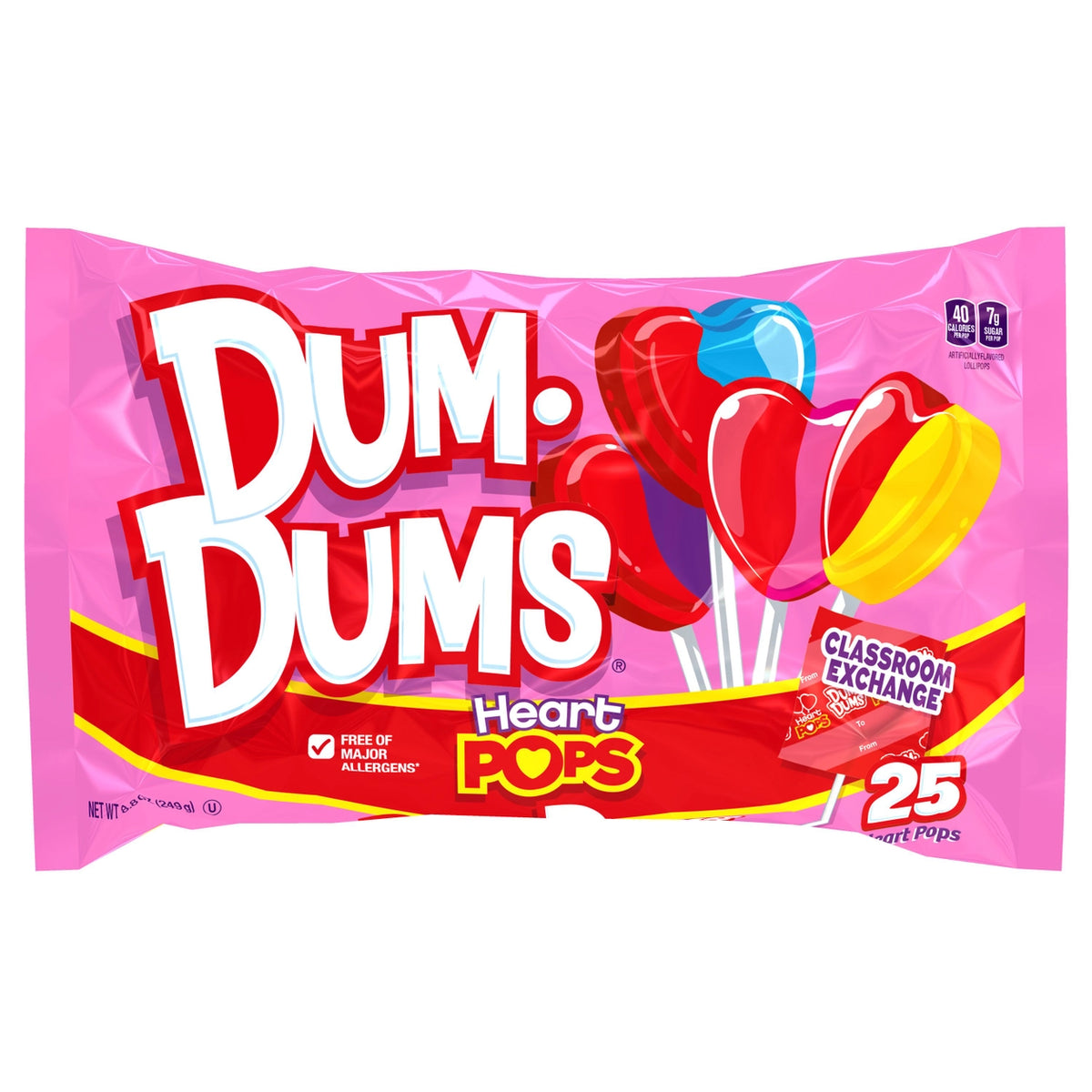 Dum-Dums Valentine Heart Pops 240g (USA)