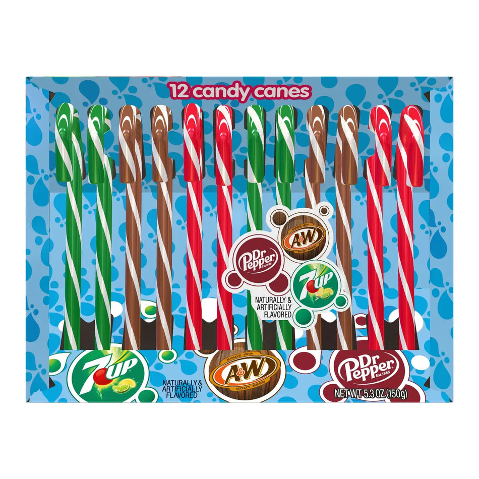 7-Up/A&W/Dr Pepper Candy Cane Cradle 150g- 12 Pcs (USA) PRE-ORDER