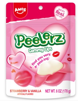 Amos Peelerz Valentine Gummy Lips 170g