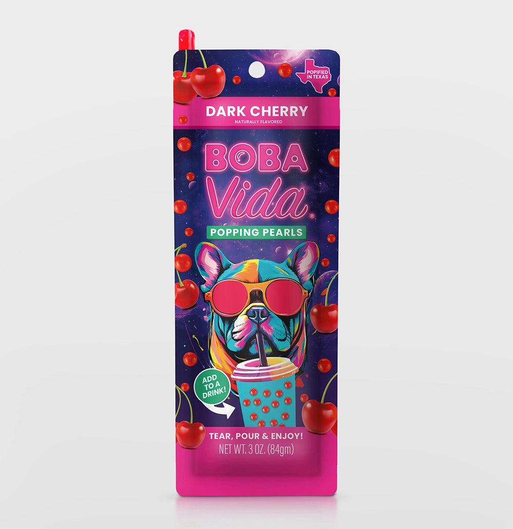 BobaVida Popping Boba-Dark Cherry 84g (USA)
