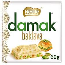 Nestle Damak Baklava White Chocolate with Pistachio 60g (UK)