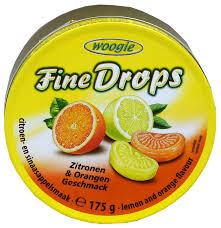 Woogie Fine Drops Lemon and Orange Flavour 175g (EU)