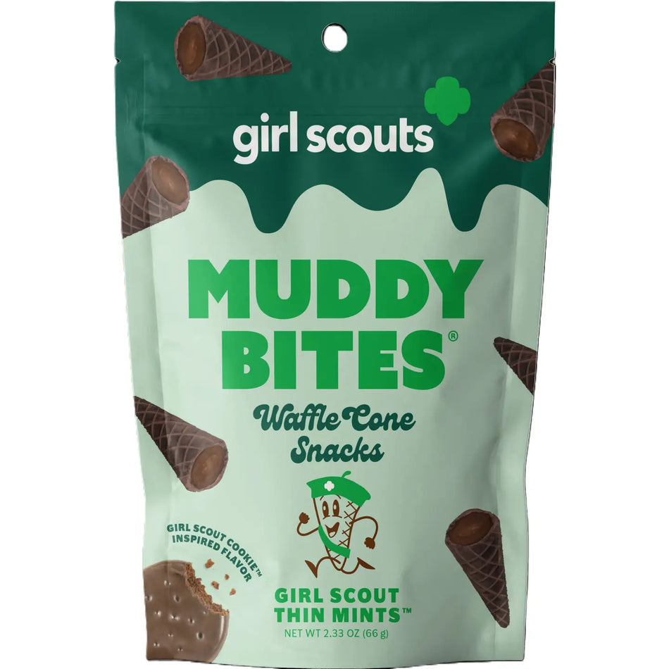 Muddy Bites Waffle Cone, Girl Scout Thin Mint 66g (USA)