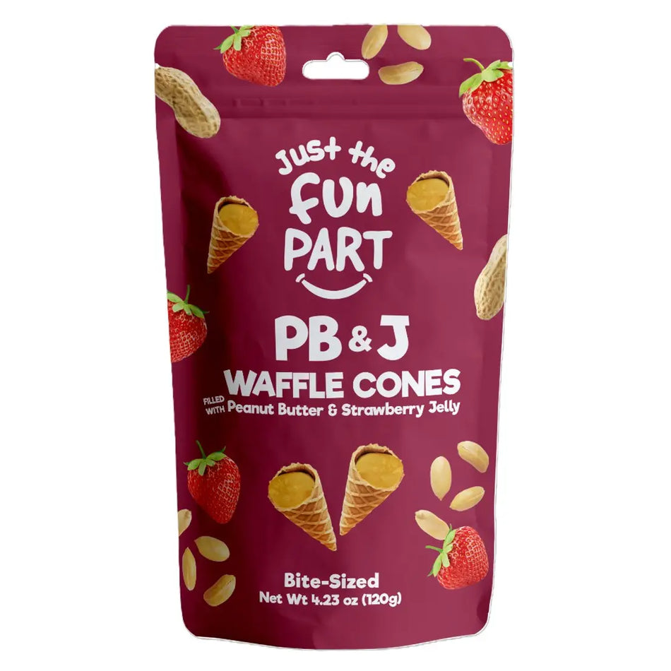 Just the Fun Part, Mini Waffle Cones PB&J Strawberry 120g (USA)