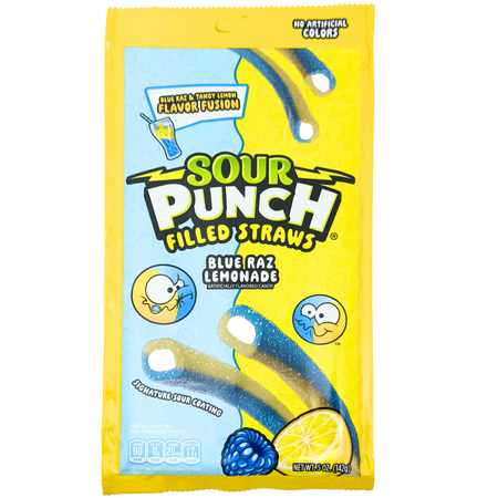 Sour Punch Straws Blue Raz Lemonade 142g (USA)