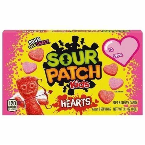 Sour Patch Kids Valentine's Hearts Theatre Box 88g (USA)