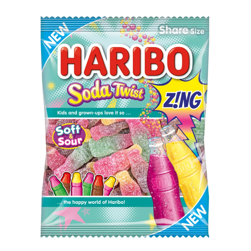 Haribo Soda Twist Zing 160g (UK)